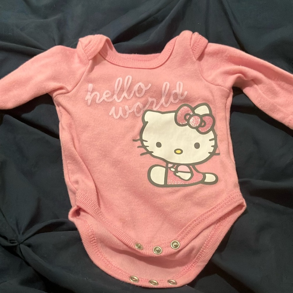 Hello Kitty Pink Baby Onesie